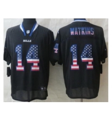 Nike Buffalo Bills 14 Sammy Watkins Black Elite USA Flag Fashion NFL Jersey