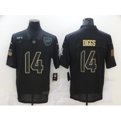 Nike Buffalo Bills 14 Stefon Diggs Black 2020 Salute To Service Limited Jersey