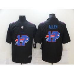 Nike Buffalo Bills 17 Josh Allen Black Shadow Logo Limited Jersey