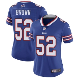 Nike Bills #52 Preston Brown Royal Blue Team Color Womens Stitched NFL Vapor Untouchable Limited Jersey