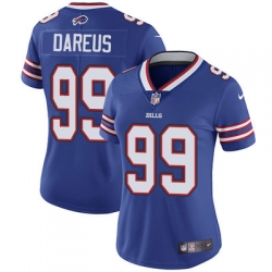 Nike Bills #99 Marcell Dareus Royal Blue Team Color Womens Stitched NFL Vapor Untouchable Limited Jersey