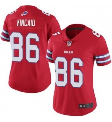 Women Buffalo Bills 86 Dalton Kincaid #86 Red Vapor Untouchable Limited Jersey