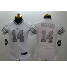 Women Nike Buffalo Bills #14 Sammy Watkins Platinum White Jerseys