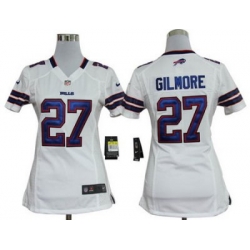 Women Nike Buffalo Bills 27 Gilmore White Jersey