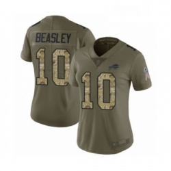 Womens Buffalo Bills 10 Cole Beasley Limited Olive Camo 2017 Salute to Service Football Jersey