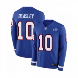 Youth Buffalo Bills 10 Cole Beasley Limited Royal Blue Therma Long Sleeve Football Jersey