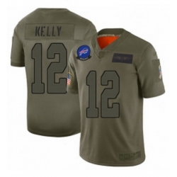 Youth Buffalo Bills 12 Jim Kelly Limited Camo 2019 Salute to Service Football Jersey