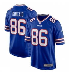 Youth Buffalo Bills 86 Dalton Kincaid Blue 2023 Draft Stitched Game Jersey