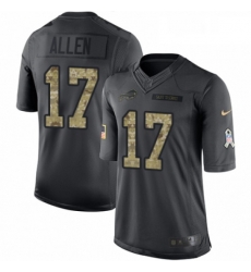 Youth Nike Buffalo Bills 17 Josh Allen Limited Black 2016 Salute to Service NFL Jersey