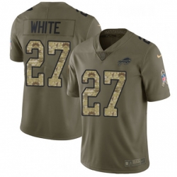 Youth Nike Buffalo Bills 27 TreDavious White Limited OliveCamo 2017 Salute to Service NFL Jersey