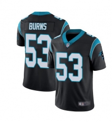 Men Carolina Panthers 53 Brian Burns Black Vapor Untouchable Limited Stitched Jersey