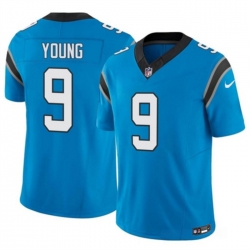 Men Carolina Panthers 9 Bryce Young Blue 2023 F U S E  Vapor Untouchable Stitched Football Jersey