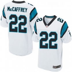 Mens Nike Carolina Panthers 22 Christian McCaffrey Elite White NFL Jersey