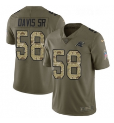 Mens Nike Carolina Panthers 58 Thomas Davis Limited OliveCamo 2017 Salute to Service NFL Jersey