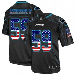 Mens Nike Carolina Panthers 59 Luke Kuechly Elite Black USA Flag Fashion NFL Jersey