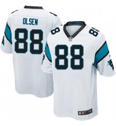 Mens Nike Carolina Panthers 88 Greg Olsen Game White NFL Jersey