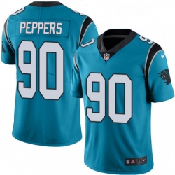 Mens Nike Carolina Panthers 90 Julius Peppers Limited Blue Rush Vapor Untouchable NFL Jersey