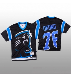NFL Carolina Panthers 76 Russell Okung Black Men Mitchell  26 Nell Big Face Fashion Limited NFL Jersey