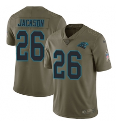 Nike Panthers #26 Donte Jackson Olive Mens Stitched NFL Limited 2017 Salute To Service Jersey