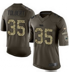 Nike Panthers #35 Mike Tolbert Green Mens Stitched NFL Limited Salute to Service Jersey