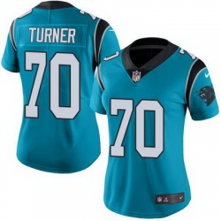 Nike Panthers #70 Trai Turner Blue Alternate Womens Stitched NFL Vapor Untouchable Limited Jersey