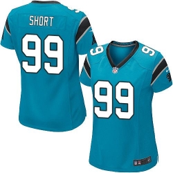 Nike Panthers #99 Kawann Short Blue Alternate Womens Stitched NFL Elite Jersey