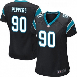 Womens Nike Carolina Panthers 90 Julius Peppers Game Black Team Color NFL Jersey