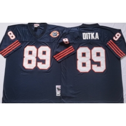 Chicago Bears Blue 89 DITKA Blue Stitched NFL Throwback Jersey