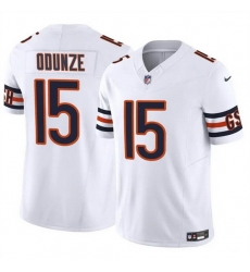 Men Chicago Bears 15 Rome Odunze White 2024 Draft F U S E  Vapor Stitched Football Jersey