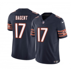 Men Chicago Bears 17 Tyson Bagent Navy 2023 F U S E  Vapor Untouchable Limited Stitched Football Jersey