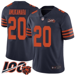 Men Chicago Bears 20 Prince Amukamara Limited Navy Blue Rush Vapor Untouchable 100th Season Football Jersey