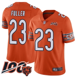 Men Chicago Bears 23 Kyle Fuller Orange Alternate 100th Season Limited Football Jersey