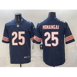 Men Chicago Bears 25 Kyle Monangai Navy Vapor Untouchable Stitched Football Jersey
