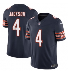 Men Chicago Bears 4 Eddie Jackson Navy 2023 F U S E  Vapor Untouchable Limited Stitched Football Jersey