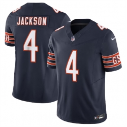 Men Chicago Bears 4 Eddie Jackson Navy 2023 F U S E  Vapor Untouchable Limited Stitched Football Jersey