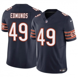 Men Chicago Bears 49 Tremaine Edmunds Navy 2023 F U S E  Vapor Stitched Football Jersey