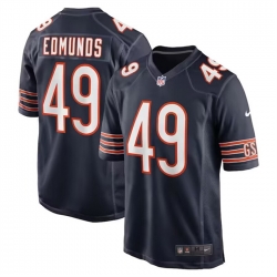 Men Chicago Bears 49 Tremaine Edmunds Navy Stitched Game Jersey