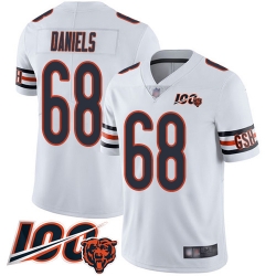 Men Chicago Bears 68 James Daniels White Vapor Untouchable Limited Player 100th Season Football Jersey