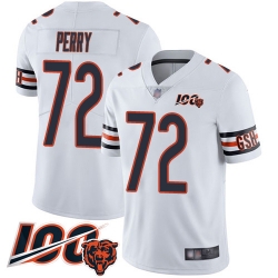 Men Chicago Bears 72 William Perry White Vapor Untouchable Limited Player 100th Season Football Jersey