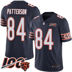 Men Chicago Bears 84 Cordarrelle Patterson Navy Blue Team Color 100th Season Limited Football Jerseyr