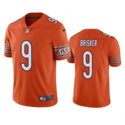 Men Chicago Bears 9 Jaquan Brisker Orange Vapor untouchable Limited Stitched Jersey