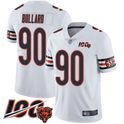 Men Chicago Bears 90 Jonathan Bullard White Vapor Untouchable Limited Player 100th Season Football Jersey