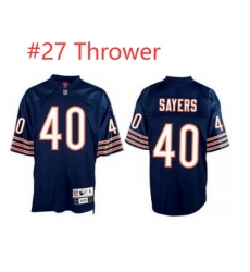 Men Chicago Bears Thrower #27 Blue Throwback Stitched Jersey
