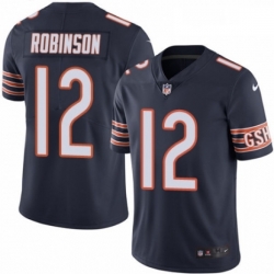 Mens Nike Chicago Bears 12 Allen Robinson Navy Blue Team Color Vapor Untouchable Limited Player NFL Jersey