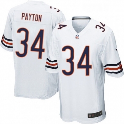 Mens Nike Chicago Bears 34 Walter Payton Game White NFL Jersey