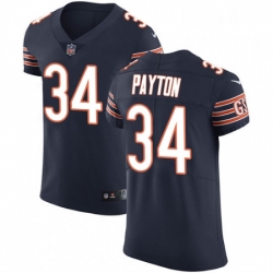 Mens Nike Chicago Bears 34 Walter Payton Navy Blue Team Color Vapor Untouchable Elite Player NFL Jersey