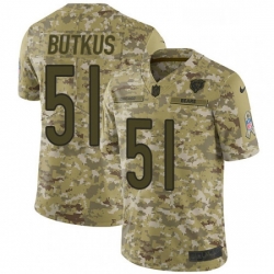 Mens Nike Chicago Bears 51 Dick Butkus Limited Camo 2018 Salute to Service NFL Jersey