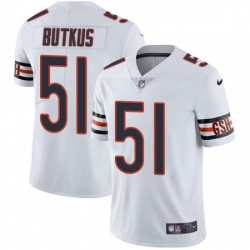 Mens Nike Chicago Bears 51 Dick Butkus White Vapor Untouchable Limited Player NFL Jersey