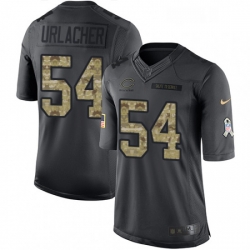 Mens Nike Chicago Bears 54 Brian Urlacher Limited Black 2016 Salute to Service NFL Jersey