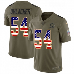 Mens Nike Chicago Bears 54 Brian Urlacher Limited OliveUSA Flag Salute to Service NFL Jersey